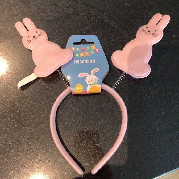 Set of 3 rabbit headbands - pink, purple, blue - Picture 2 of 5